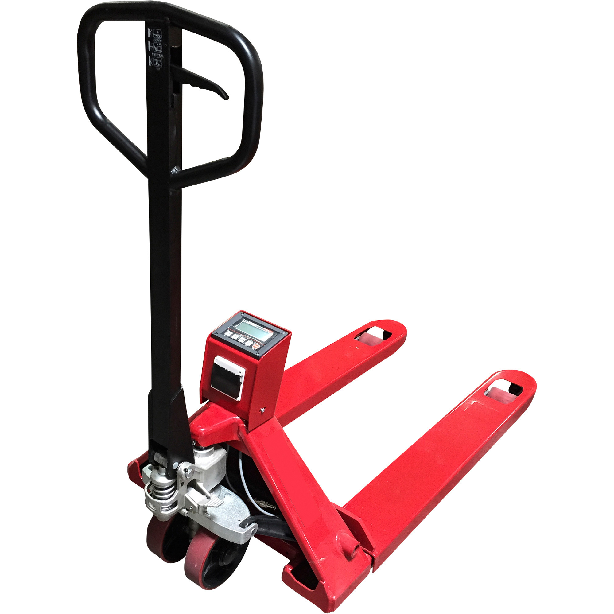 Optima Scale Pallet Jack Scale with Printer, 5,000-Lb. Capacity, 1-Lb. Display Increments, Model# OP-918P-5K